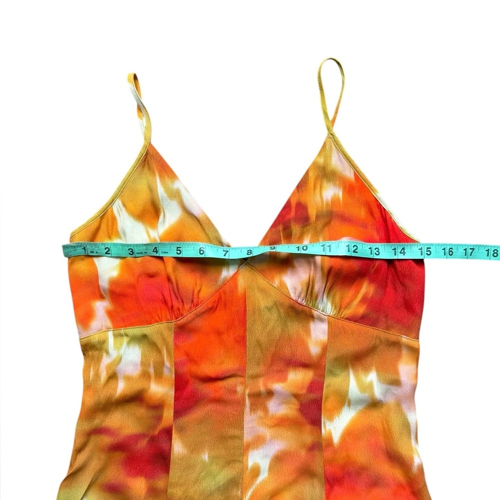 NWT The Drop Isa V-Neck Maxi Dress in orange watercolor print size XX small. - Picture 6 of 10